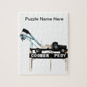 Puzzle Coober Pedy Opal Mining Truck Affiche de bienvenue