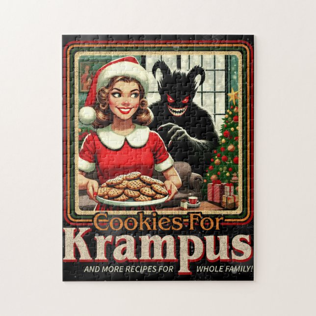 Puzzle Cookie For Krampus Merry Krampus Christmas Horror (Vertical)