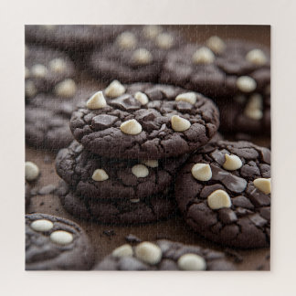 Puzzle Cookies au Chocolat Noir avec Morceaux de Chocolat