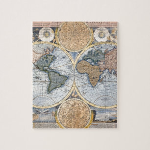 Puzzle Cool antique de carte du monde