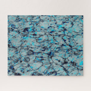 Puzzle Cool, art numérique moderne d'aquarelle bleue