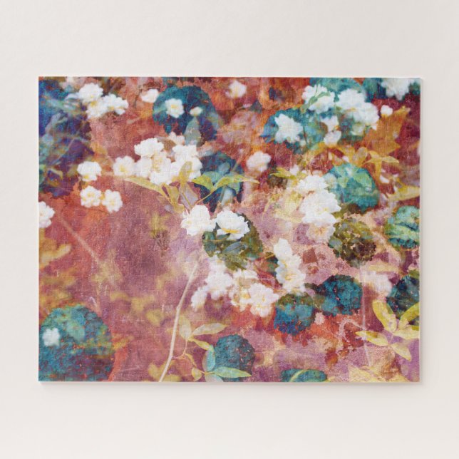 Puzzle Cool, art tendance de motif fleuri romantique (Horizontal)