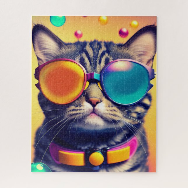 Puzzle Cool Chat Funky Shades Psychedelic Dream World (Vertical)