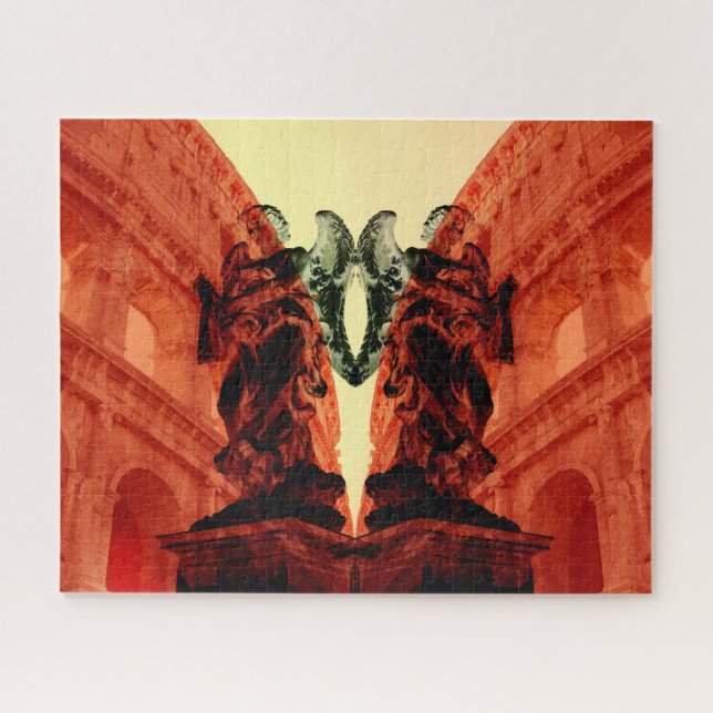 Puzzle Cool collage moderne de Rome historique en rouge (Horizontal)