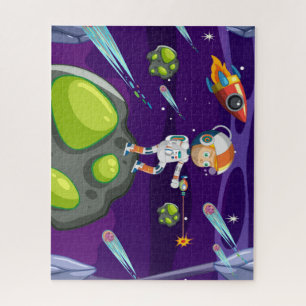 Puzzle Cool & Enfants colorés Cartoon Spaceman