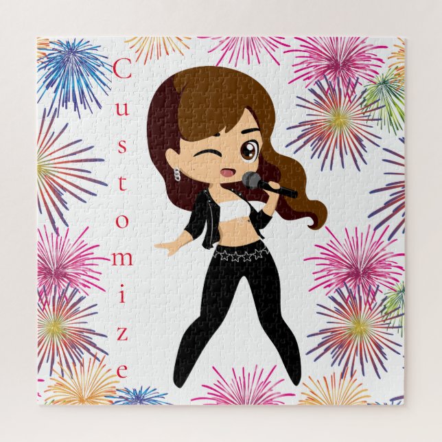 Puzzle Cool fille chante Karaoke Thunder_Cove (Vertical)