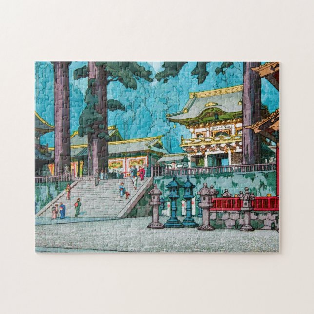 Puzzle Cool-japonais kawase hasui temple forest shrine (Horizontal)