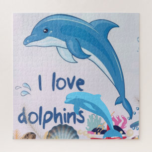 Puzzle Cool l Love Dolphins Citations Amateurs de dauphin