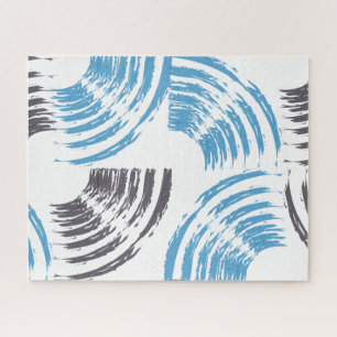 Puzzle Cool, moderne, bleu abstrait tendance