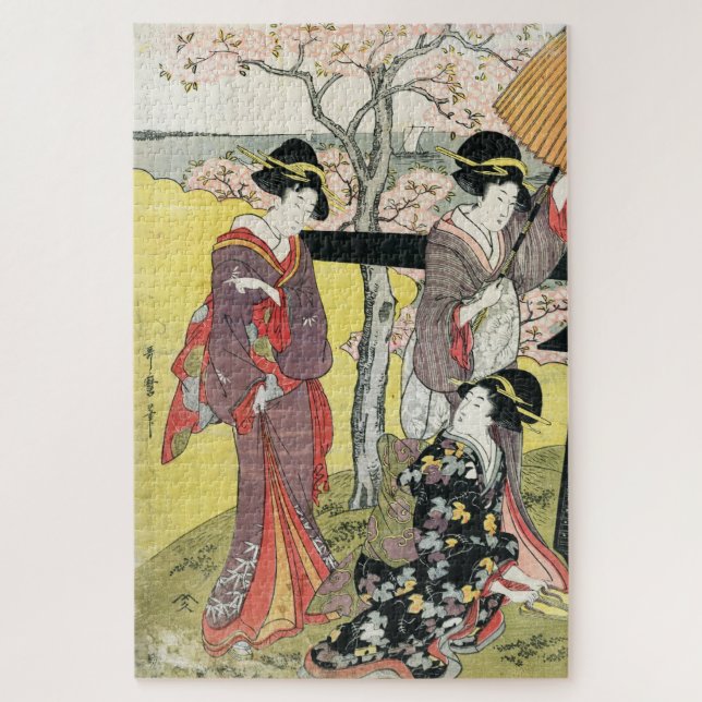 Puzzle Cool orientale japonaise classique geisha lady mai (Vertical)