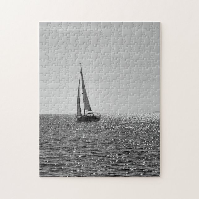 Puzzle Cool photo moderne bateau à voile en été (Vertical)
