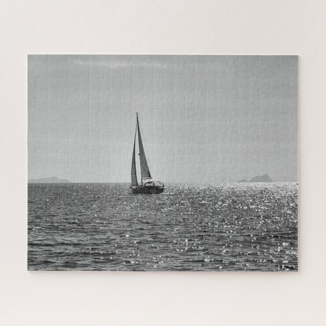 Puzzle Cool photo moderne bateau à voile en été (Horizontal)