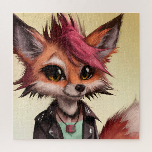 Puzzle Cool Punk Rock Fox adolescent (Vertical)