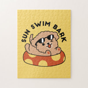 Puzzle Cool Summer Chien Flottant - Jolie Puppy Pool Part