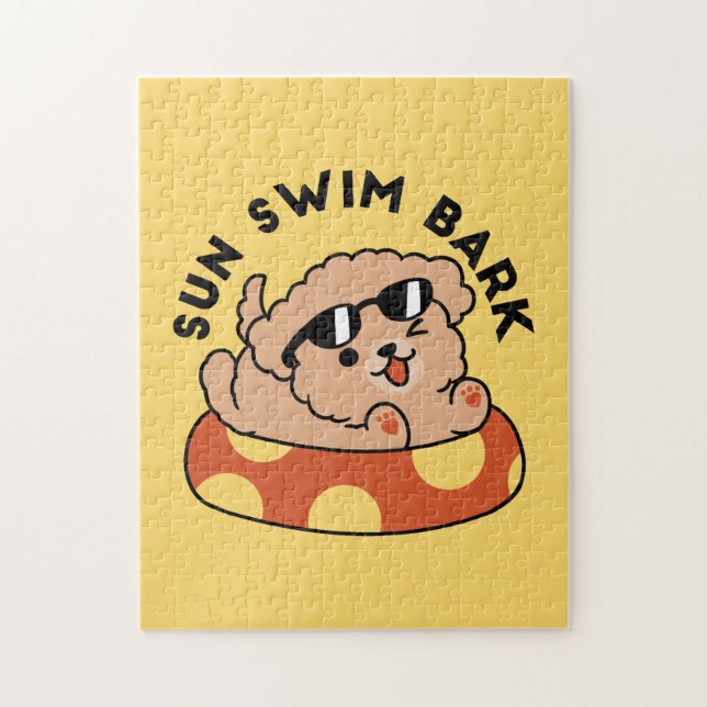 Puzzle Cool Summer Chien Flottant - Jolie Puppy Pool Part (Vertical)