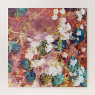 Puzzle Cool, trendy art of romantic flower pattern