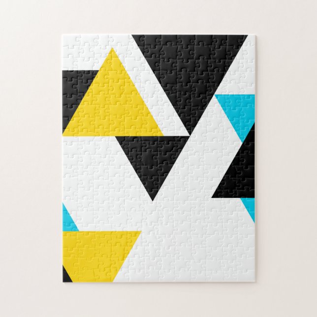 Puzzle Cool, unique, tendance, urbain, triangles modernes (Vertical)