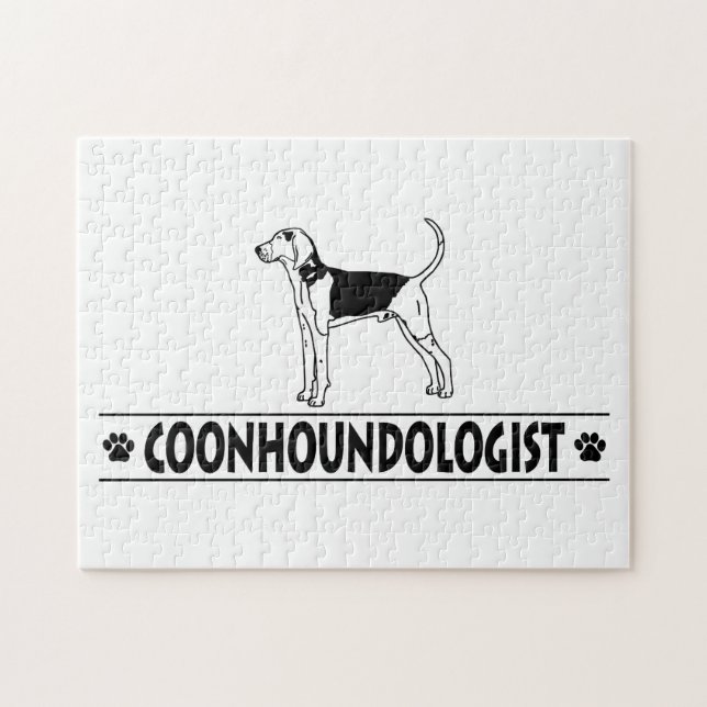 Puzzle Coonhound randonneur humoristique (Horizontal)