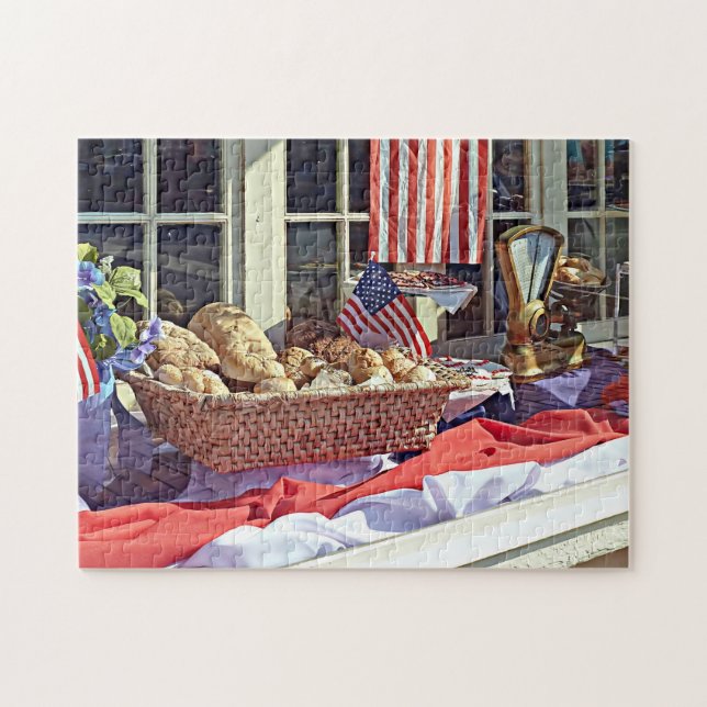 Puzzle Cooperstown NY - Fenêtre de boulangerie avec drape (Horizontal)
