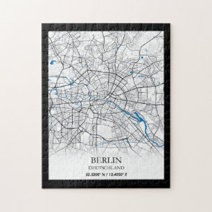 Puzzle Coordonnées de la carte de la ville Berlin Deutsch