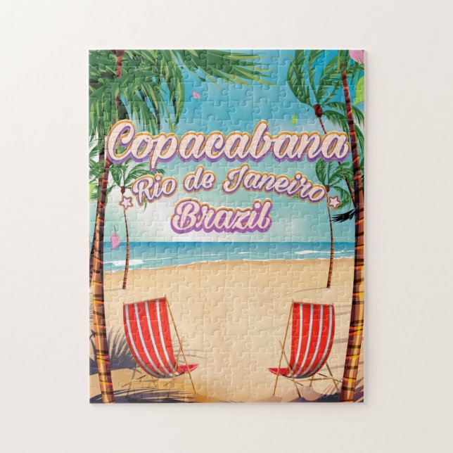 Puzzle Copacabana, Rio de Janeiro affiche de la plage de  (Vertical)