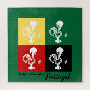Puzzle Coq portugais de Barcelos coloré motif