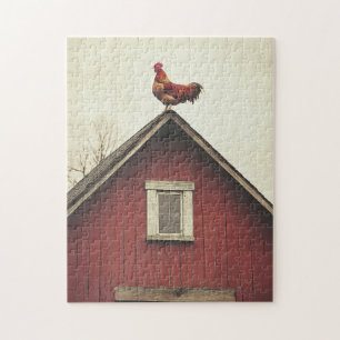 Puzzle Coq sur le toit