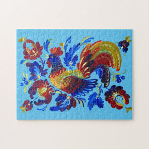 Puzzle Coq ukrainien - Petrykivka