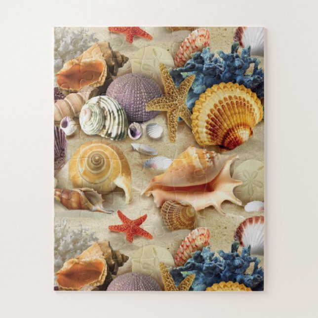 Puzzle Coques de mer sur la plage (Vertical)