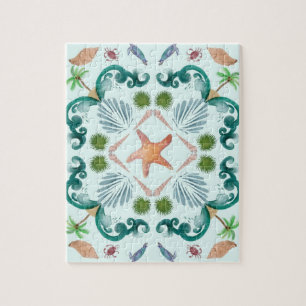 Puzzle Coquillages de mer Vie marine