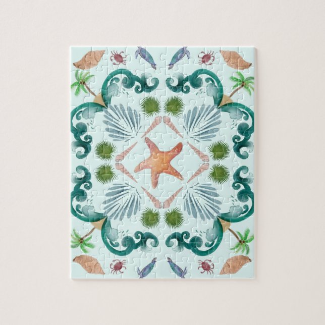 Puzzle Coquillages de mer Vie marine (Vertical)