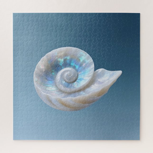 Puzzle Coquille de Nautilus Spirale Iridescente (Vertical)
