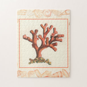 Puzzle Corail rouge avec bordure conique