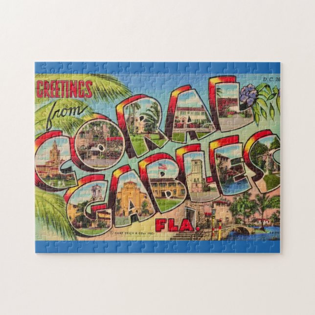 Puzzle Coral Gables Floride Salutation (Horizontal)