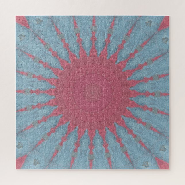 Puzzle Coral Rose Starburst (Vertical)