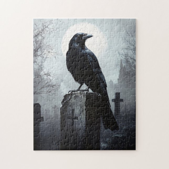 Puzzle Corbeau dans le cimetière gothique (Vertical)