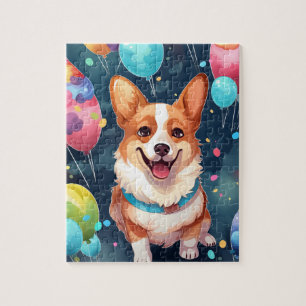 Puzzle Corgi Chien d'Anniversaire