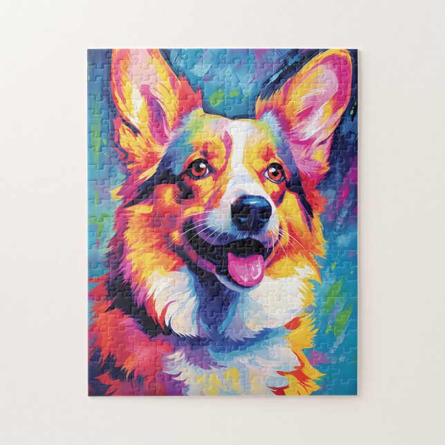 Puzzle Corgi couleur (Vertical)