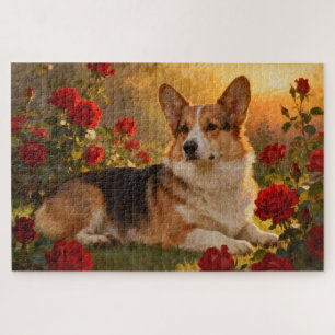 Puzzle Corgi dans les Roses VI