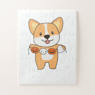 Puzzle Corgi Happy Halloween Dog Costume