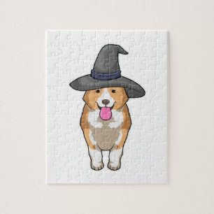 Puzzle Corgi Witch