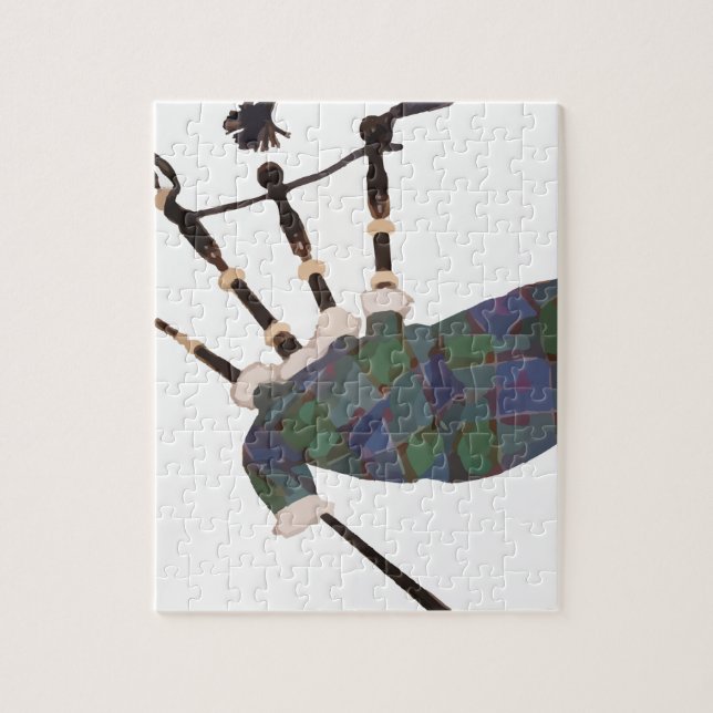 Puzzle cornemuses écossaises en plaid (Vertical)
