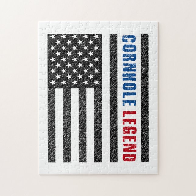 Puzzle Cornhole Legend USA (Vertical)