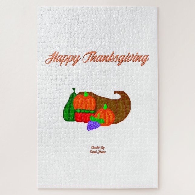 Puzzle Cornucopia de Thanksgiving 20" X 30" (Vertical)