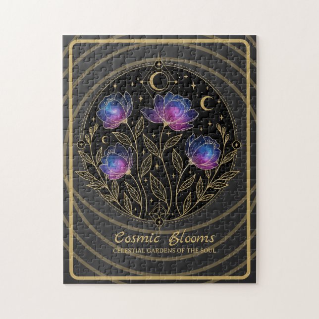 Puzzle Cosmic Blooms – Celestial Floral Mandala flowers (Vertical)