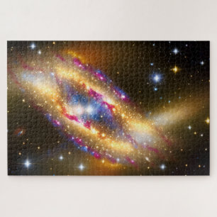 Puzzle Cosmic Gold Rose et Blue Space Star Wow Galactique