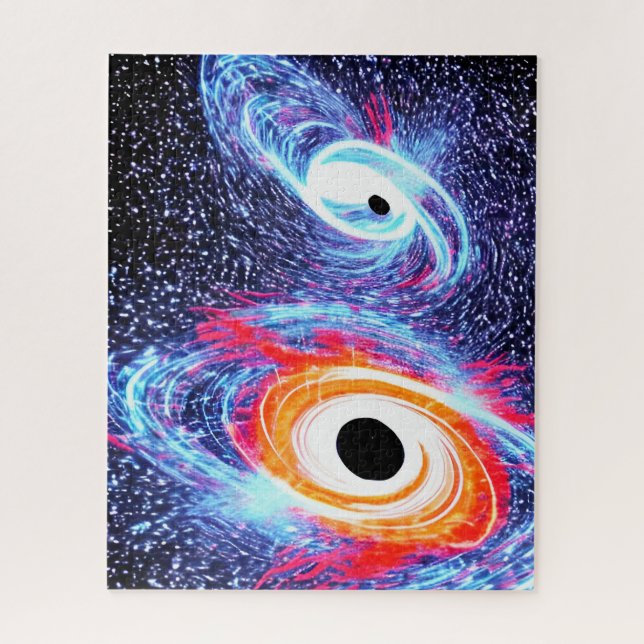 Puzzle Cosmic Orange Rouge et Bleu Dimensionner Espace ex (Vertical)