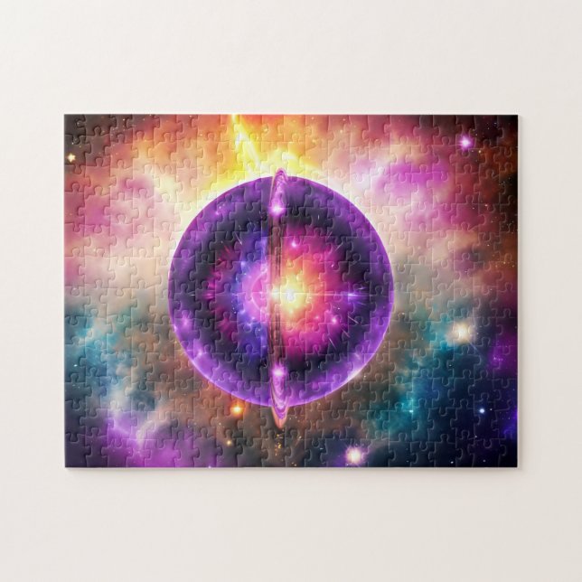 Puzzle Cosmic Purple Bleu Mystique Interstellaire Objet (Horizontal)