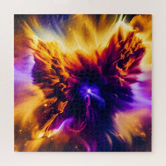 Puzzle Cosmic Purple Bleu Rouge Nebulae décor d'explosion (Horizontal)