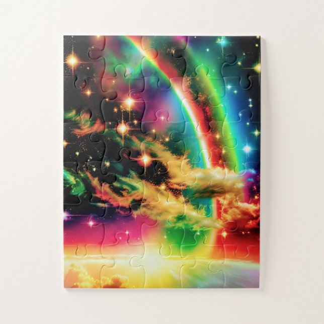 Puzzle Cosmic Rainbows Magique Imaginaire Amusant Espace  (Vertical)